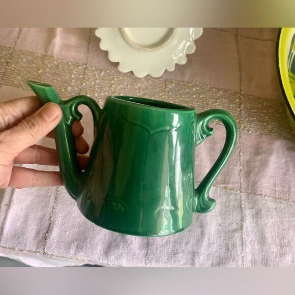 Vintage Green California Pixie Elf Hand Painted teapot/Flower Pot - Picture 3 of 4